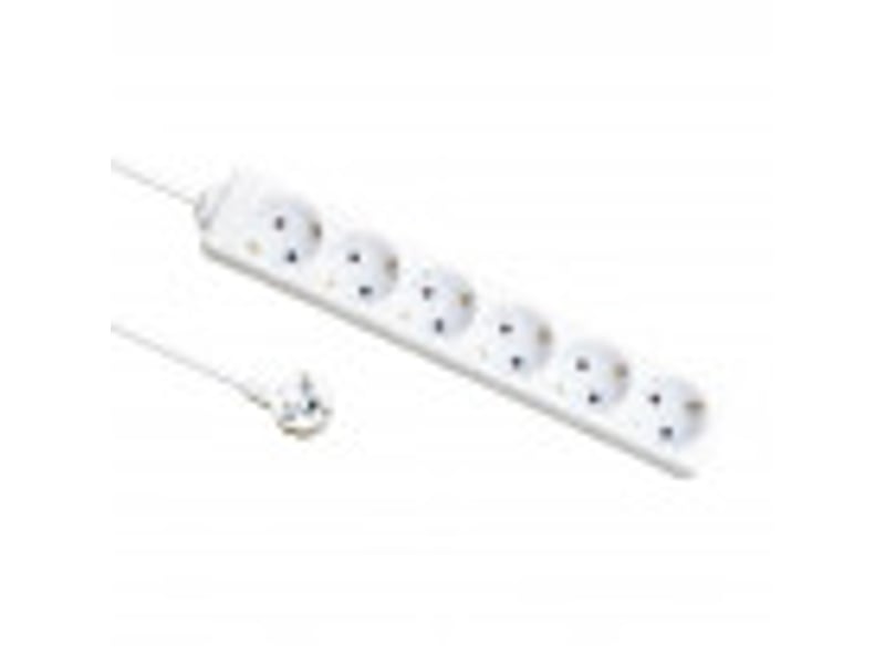  Multiprise fabrilamp alargadera 6 prises câble 3 m 3500 w blanc 166420630 - Conforama B