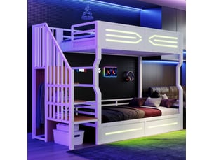 Lit superposé 90x200 cm MODENUIT    coloris blanc