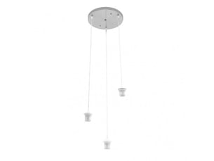 Armature de plafonnier fabrilamp nia nickel 3 x e27 réglable 20-90 cm 30x30 cm
