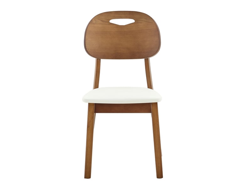  Ensemble table extensible et 6 chaises effet bois massif – dossier ovale, assise rembourrée, pieds antidérapants réglables – marron foncé  - Conforama E