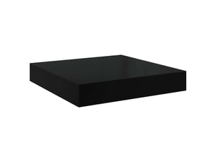 Étagère flottante, étagère murale noir brillant 23x23,5x3,8 cm mdf cf42319