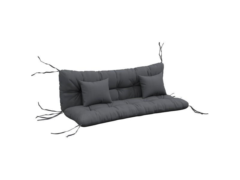  Ensemble de 4 coussins d'extérieur pour balancelle de jardin, 1 coussin d'assise coussins de dossier et 2 oreillers  - Conforama A