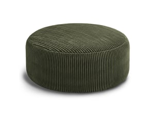 Fauteuil poire tcqpz rond 143 x 143 x 55 cm en velours côtelé vert à mousse à mémoire de forme