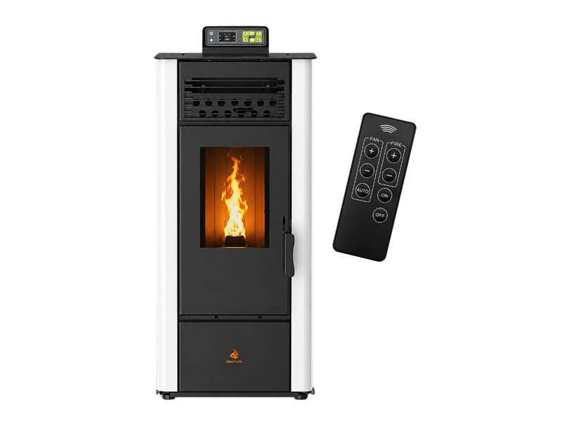  Poêle à granulés chiara 10 kw + télécommande - blanc  - Conforama A