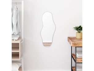 Miroir à fixer coloris gris <strong></strong> <strong></strong> - 70 cm x 30 cm