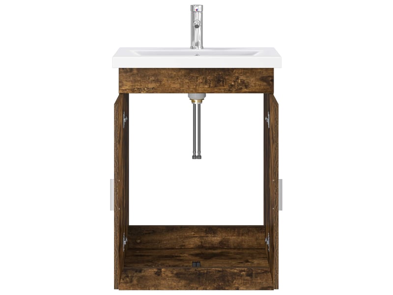  Ensemble de mobilier de salle de bain chêne fumé shl458  - Conforama C