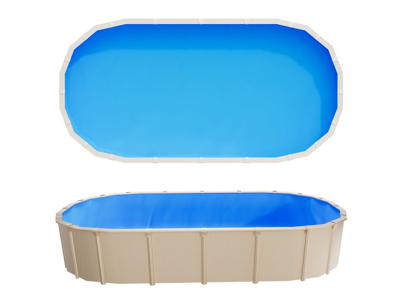 Vevor liner piscine hors-sol film intérieur de piscine ovale 375x732x120 cm bleu - Conforama A