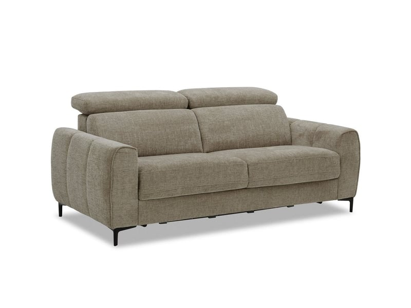  Canapé convertible express 3 places en velours texturé taupe caleb KF8571E-3-TAU - Conforama D