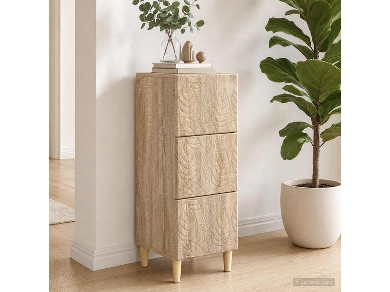  Armoire de rangement bureau, armoire à tiroirs chêne sonoma 33 x 34,5 x 90 cm shl6559  - Conforama B