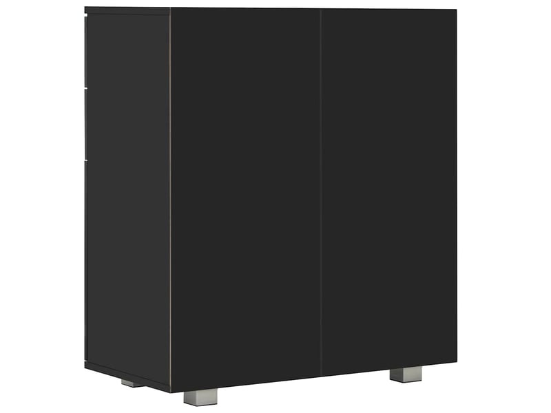  Buffet - bahut - meuble de rangement noir brillant 71x35x80 cm bois d'ingénierie  - Conforama E