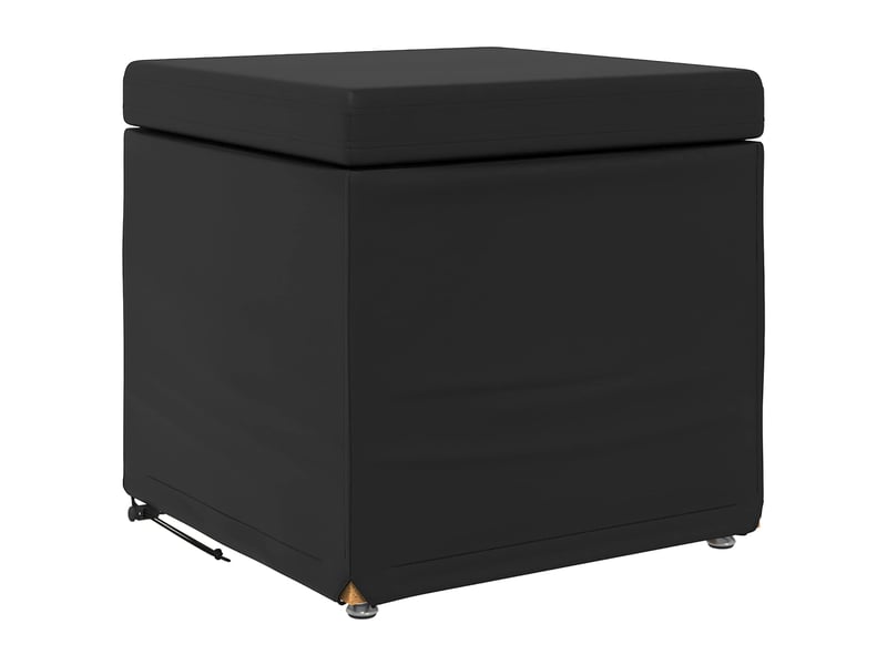  Tabouret bas, ottoman noir 41x41x40 cm  - Conforama A