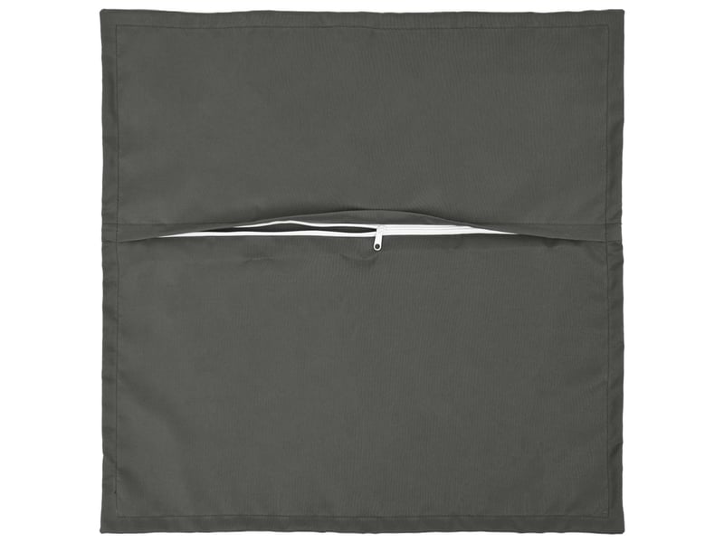  Lot de 12 housses de coussin houten anthracite 45 x 45 cm polyester cf48999  - Conforama D