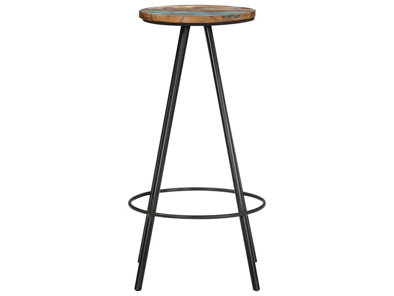  Lot de 4 tabouret de bar, chaise de bar bois massif de récupération shl62572  - Conforama C