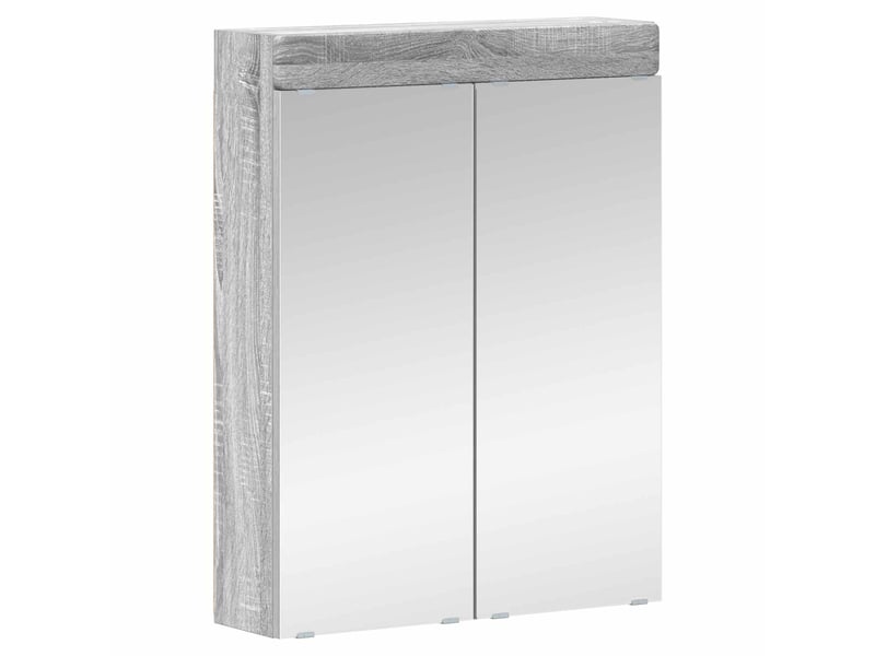  Amoire de salle de bain avec miroir, cabinet de salle de bain tulum sonoma gris cf64964  - Conforama A