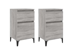 Lot de 2 table de chevet, table de nuit sonoma gris 40x35x70 cm shl2922
