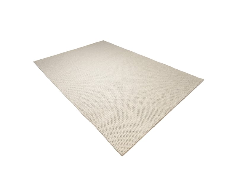  Quentin - tapis rectangulaire 300x400cm en laine tissée couleur blanc  - Conforama C