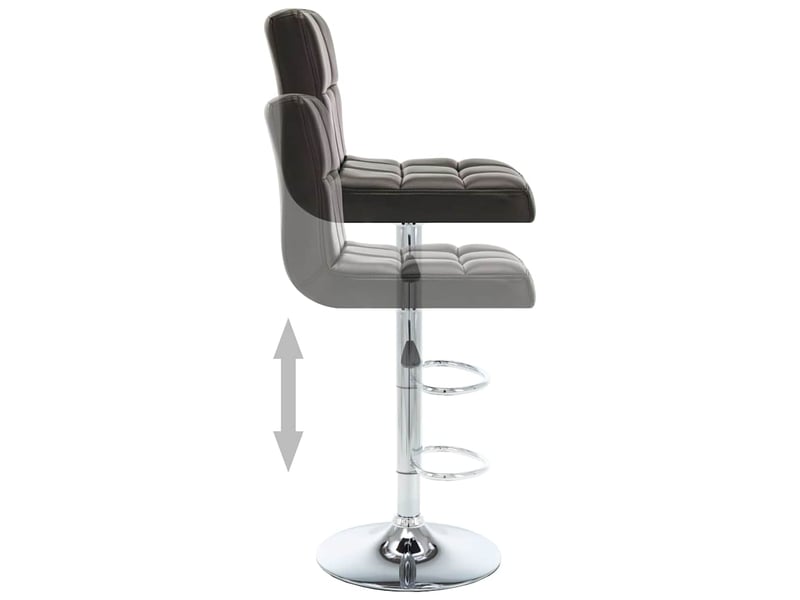  Lot de 2 tabouret de bar, chaise de bar marron similicuir shl32034  - Conforama E