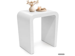 Table basse rectangulaire coloris blanc AKORD CREMA - 40 cmx30 cm