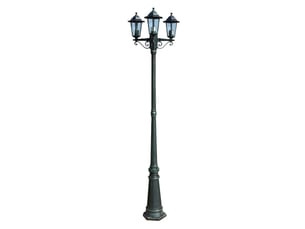 Lampadaire de jardin 3 bras 215 cm foncéaluminium vert 02_0042534