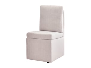 Chaise de salle à manger pivotante avec rangement - lpospi - roulettes, 49 × 65 × 92 cm, chenille - gris beige