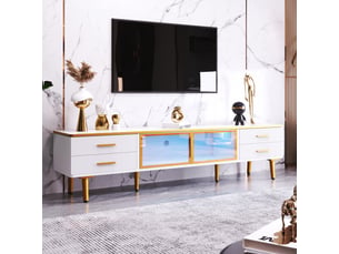 Meuble tv coloris blanc 170 cm <strong></strong>  <strong></strong>