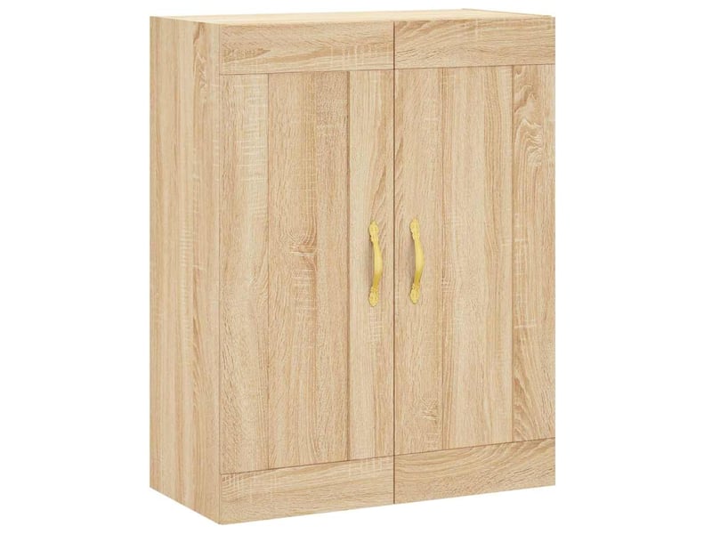  Buffet haut - bahut - meuble de rangement chêne sonoma 69,5x34x180 cm bois d'ingénierie  - Conforama D