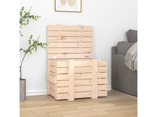 Boîte de rangement 58x40,5x42 cm bois massif de pin