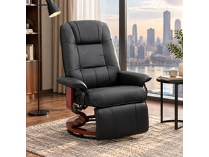 Fauteuil relax manuel <strong>MEULVA</strong> Simili noir