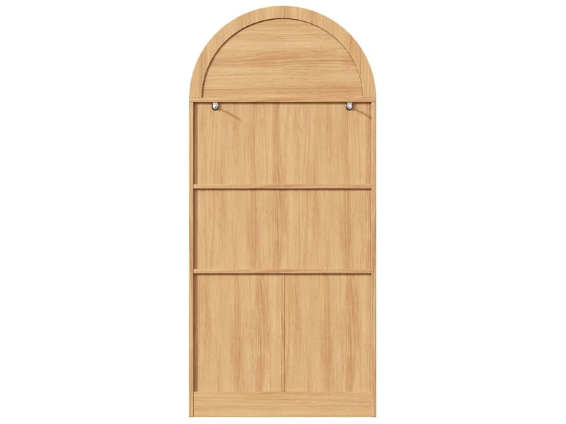  Vitrine 175 x 80 x 40 cm meuble à deux tiroirs meuble de rangement étagères réglables design rétro finition chêne et arc décoratif  - Conforama E