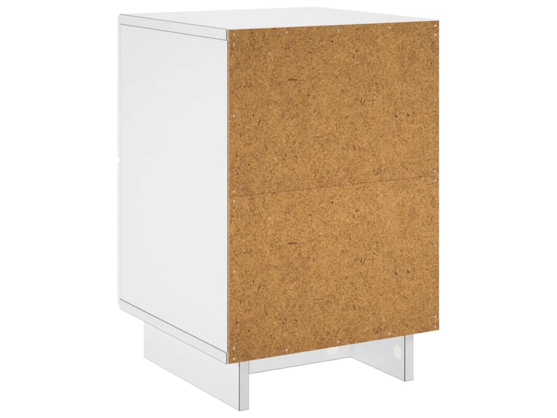  Table de chevet - cabinet de chevet - table de nuit blanc 33,5 x 34,5 x 50 cm bois d'ingénierie  - Conforama E