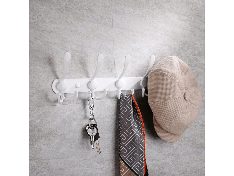  Porte-manteau mural en acier inoxydable, crochet pour serviettes et peignoirs (blanc, 1 pièce XLH-ZLS-000315ZLS - Conforama C