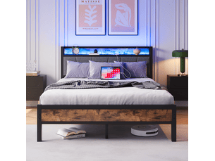Lit 2 places 140x200 cm HAVRYA coloris marron