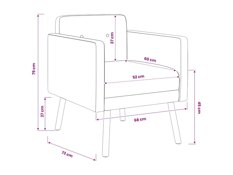  Vidaxl fauteuil d'appoint jaune velours  - Conforama C