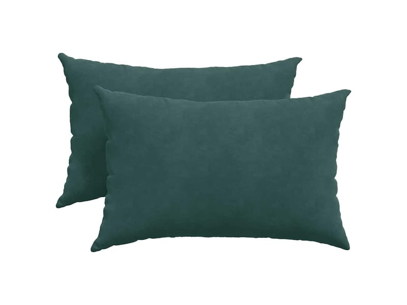  Lot de 2 coussins de canapé, coussins décoratifs vert foncé 60 x 40 cm cf59190  - Conforama A