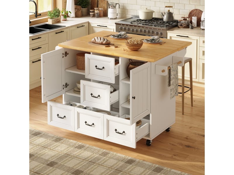  Desserte 2 portes 5 tiroirs coloris blanc mdf desserte blanc - Conforama D