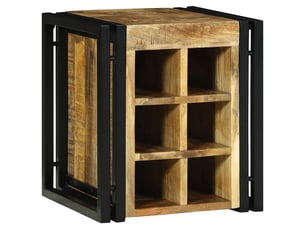 Étagère à vin, casier à bouteilles 35 x 35 x 39 cm bois de mangue massif cf41308