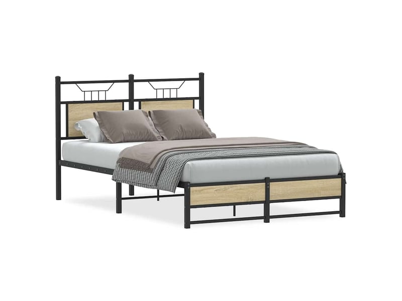  Cadre de lit sans matelas chêne sonoma 120x190 cm  - Conforama A