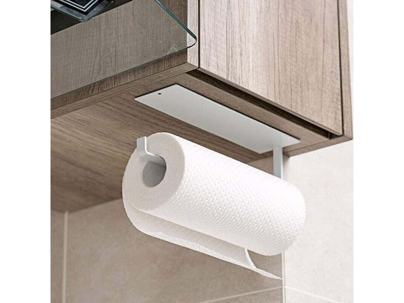 Enowelir porte essuie-tout adhésif mural dérouleur pour cuisine salle de bain rangement pratique - Conforama E