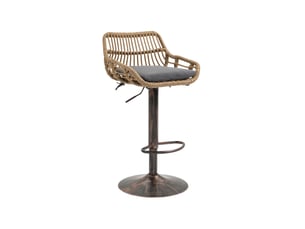 tabouret de bar assise réglable en hauteur  <strong>MERAX</strong> tabouret gris - gris