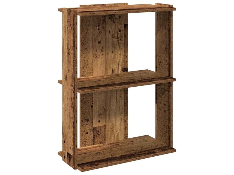  Bibliothèque à 3 niveaux, armoire à livres vieux bois 60x30x80 cm bois ingénierie  - Conforama A