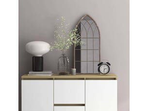 Miroir rectangulaire à fixer coloris beige <strong></strong>  <strong></strong> - 70 cm x 30 cm