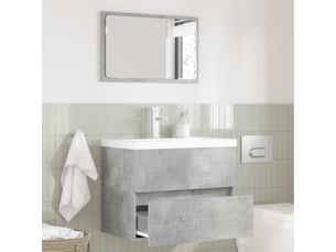 Ensemble de mobilier de salle de bain gris béton shl8468
