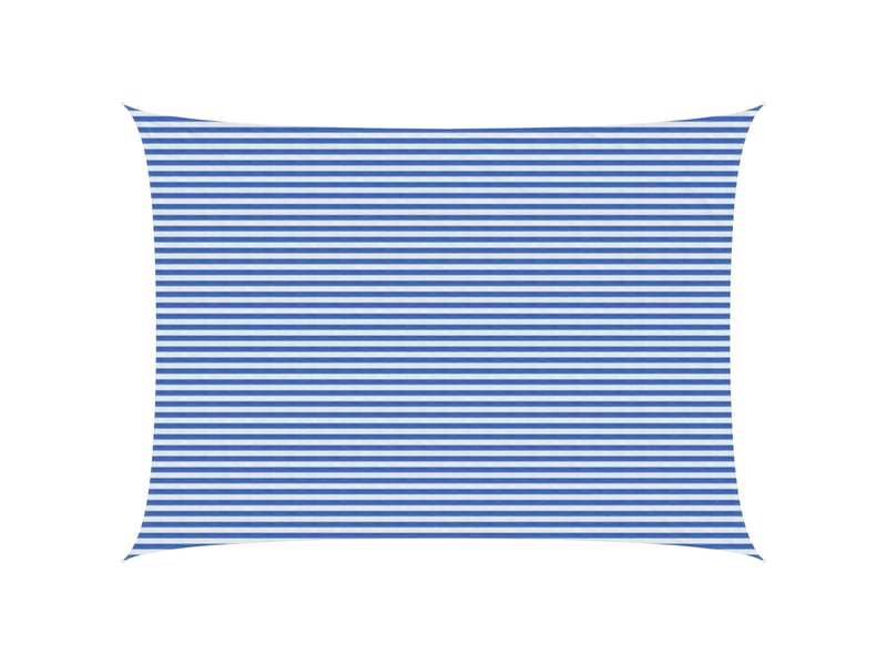 Voile d'ombre - voile d'ombrage - voile parasol 5 x 8 m hdpe rectangulaire bleu et blanc - Conforama B