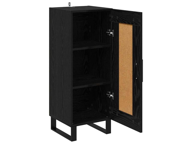  Buffet - bahut - meuble de rangement chêne noir 34,5 x 34 x 90 cm bois d'ingénierie et fer  - Conforama E