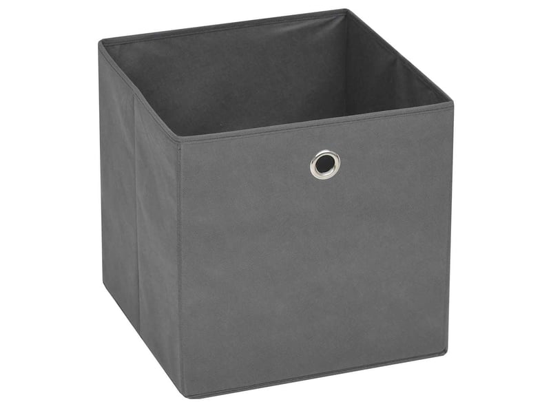  Boîte de rangement 4 pcs tissu non-tissé 32x32x32 cm gris  - Conforama E