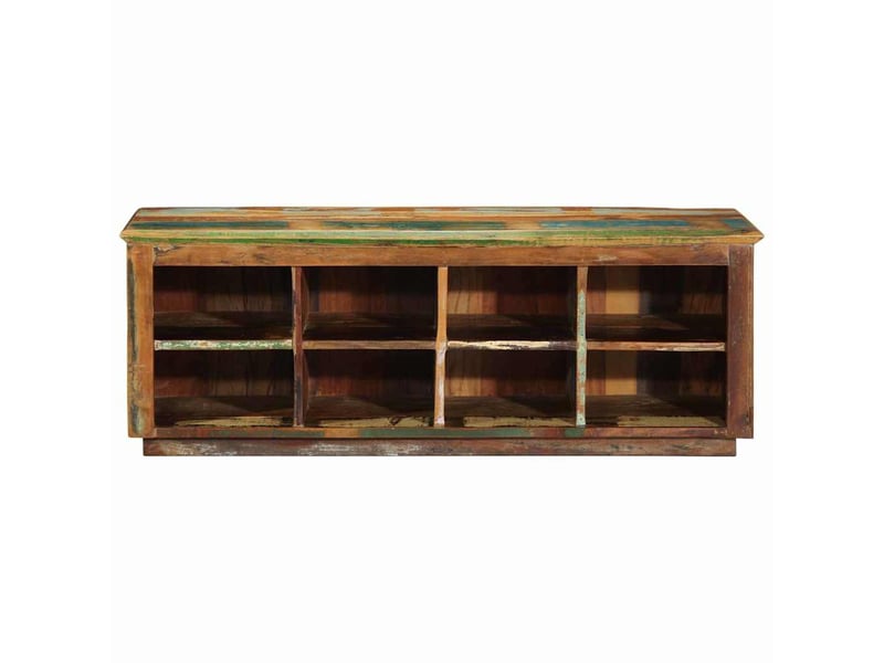  Banc à chaussures, meuble à chaussures 110x35x40 cm bois recyclé solide  - Conforama C