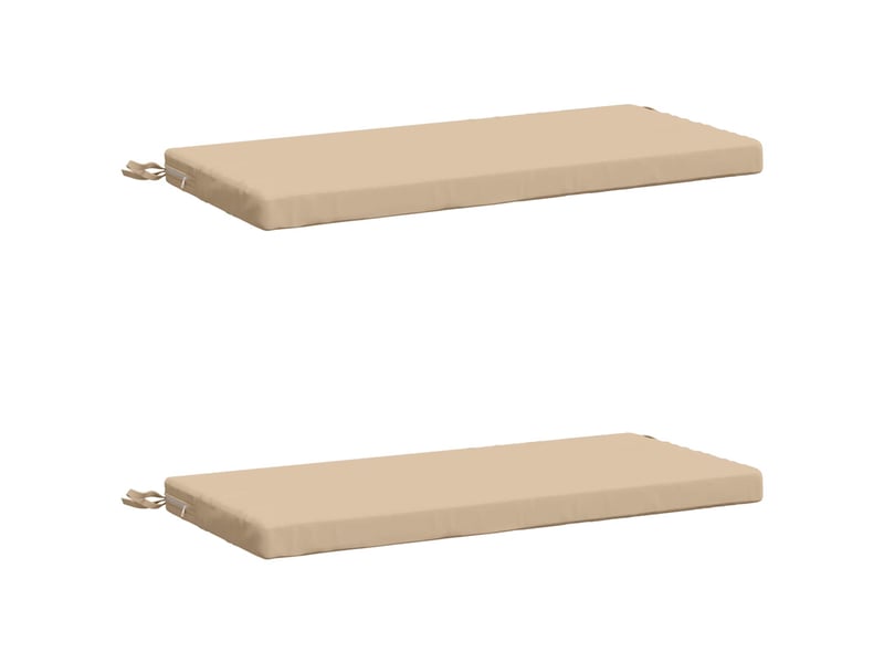  Lot de 2 coussins de banc, coussins d'assise soest 100 % polyester crème cf57211  - Conforama A