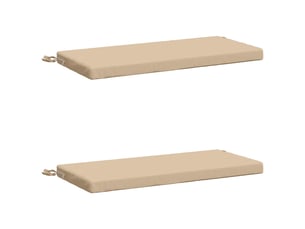 Lot de 2 coussins de banc, coussins d'assise soest 100 % polyester crème cf57211