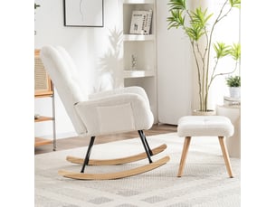 Fauteuil fixe TCQPZ Tissu bouclette blanc vendu A l'unité