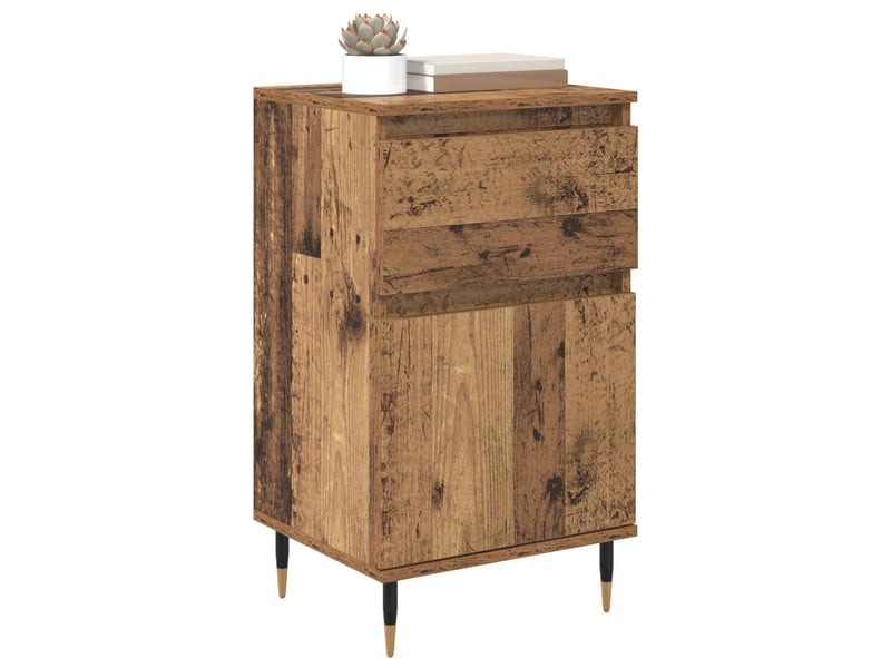  Buffet - bahut - meuble de rangement bois ancien 40 x 35 x 70 cm bois d'ingénierie et fer  - Conforama C